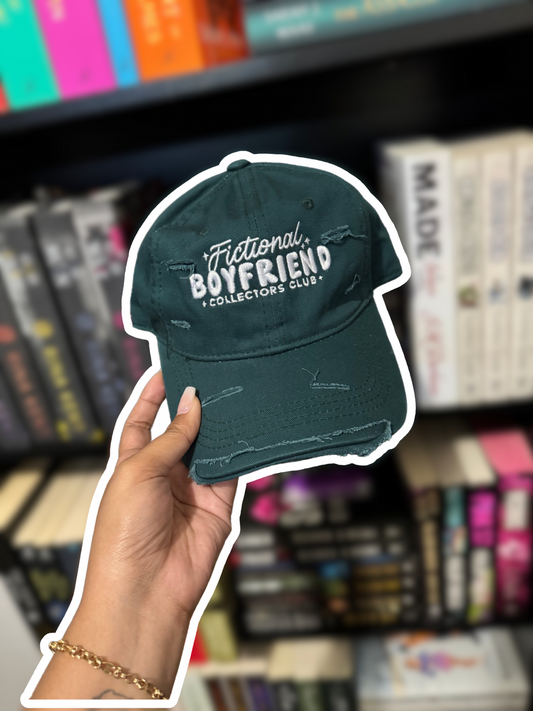 Fictional Boyfriend Collectors Club Snapback Distressed Denim Embroidered Hat