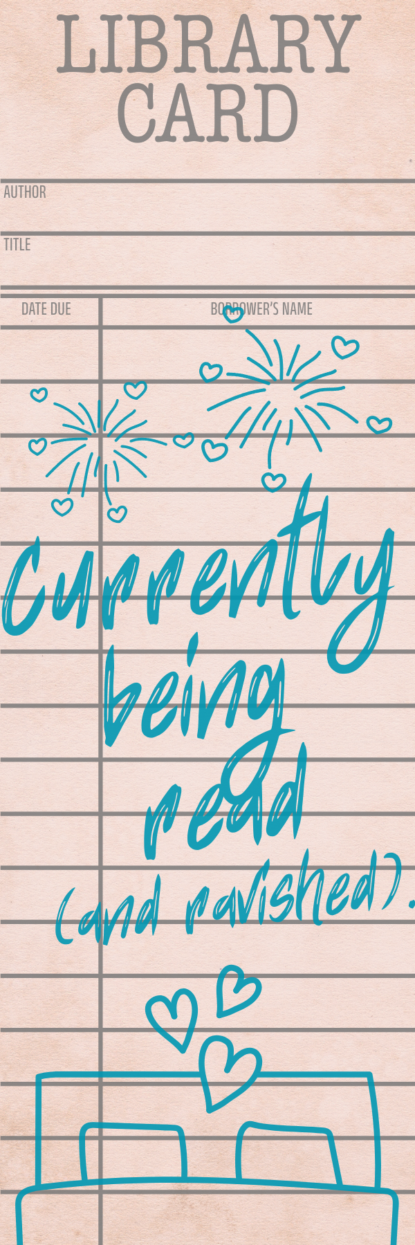 Read & Ravished Library Card Bookmark