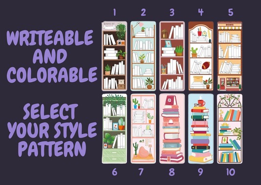 Bookshelf Bookmark Tracker, Reading Tracker Bookmark, Bookmark Gift for Book Lovers