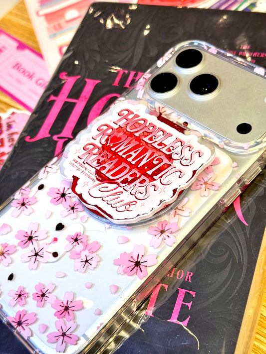 Hopeless Romantic Club Acrylic Grips | Magnetic Phone Kindle E-Reader iPad Grips