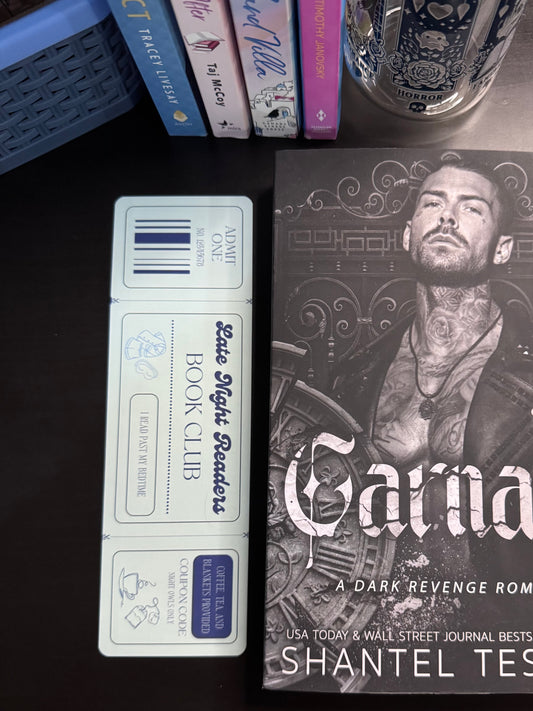 Late Night Readers Book Club Ticket XL Bookmark