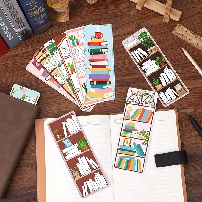 Bookshelf Bookmark Tracker, Reading Tracker Bookmark, Bookmark Gift for Book Lovers