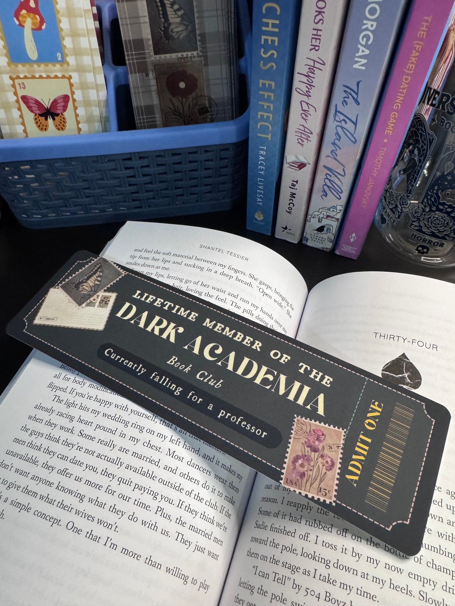 Dark Academia Book Club Ticket XL Bookmark