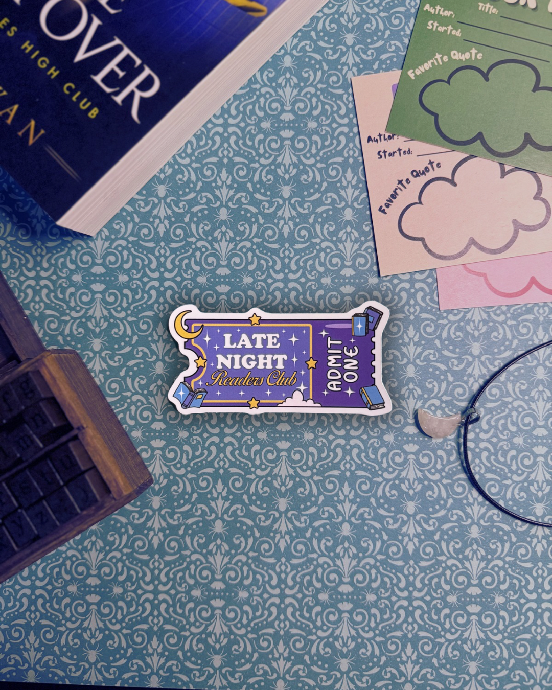 Late Night Readers Club Ticket (Glossy) Sticker Decal