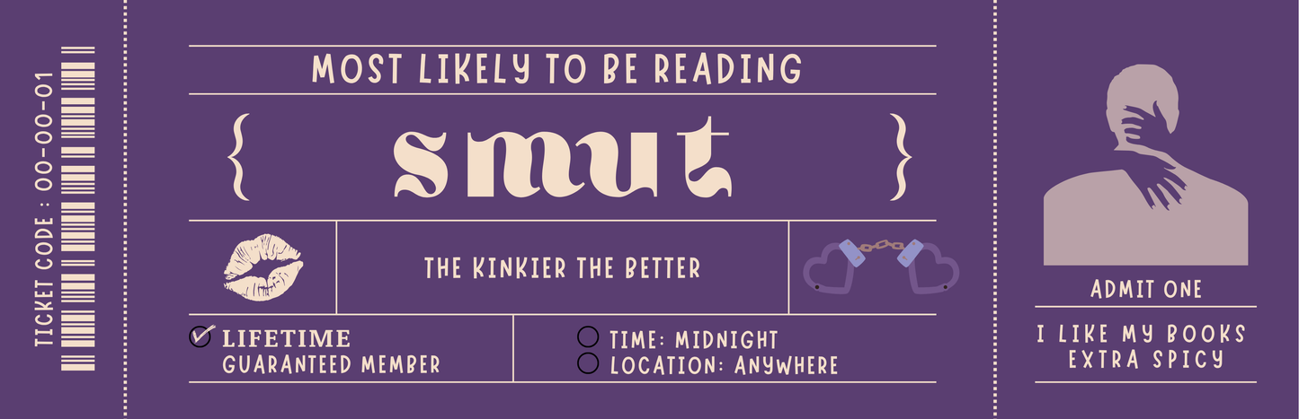 Most Likely To Be Reading Smut XL Bookmark