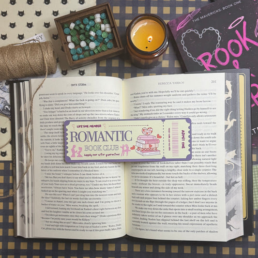 Lifetime Romantic Book Club | Book Club Ticket | Bookmark