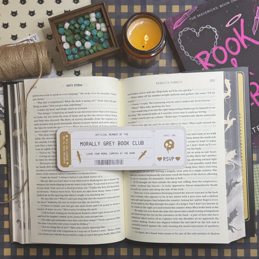 Morally Grey Book Club | Book Club Ticket | Bookmark