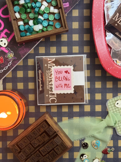"You Belong With Me" Magnetic Bookmark | Glitter Finish