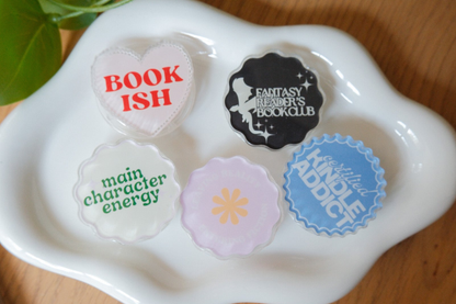 Book Inspired Grips | Magnetic Grips | By The Tiny Bookshelf