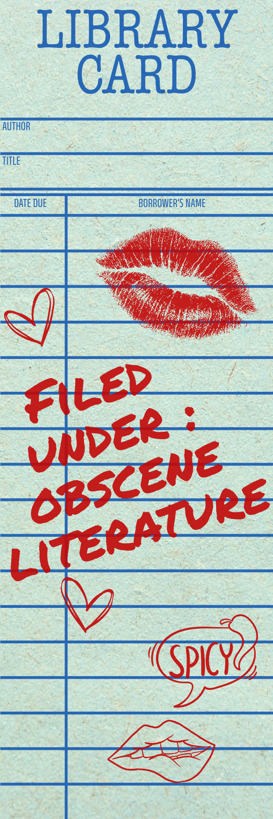 Obscene Library Card Bookmark