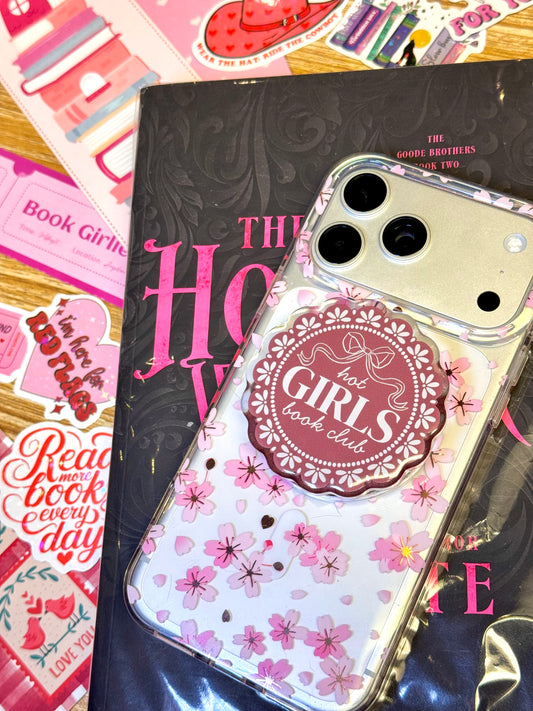 Hot Girls Book Club Acrylic Grips | Magnetic Phone Kindle E-Reader iPad Grips