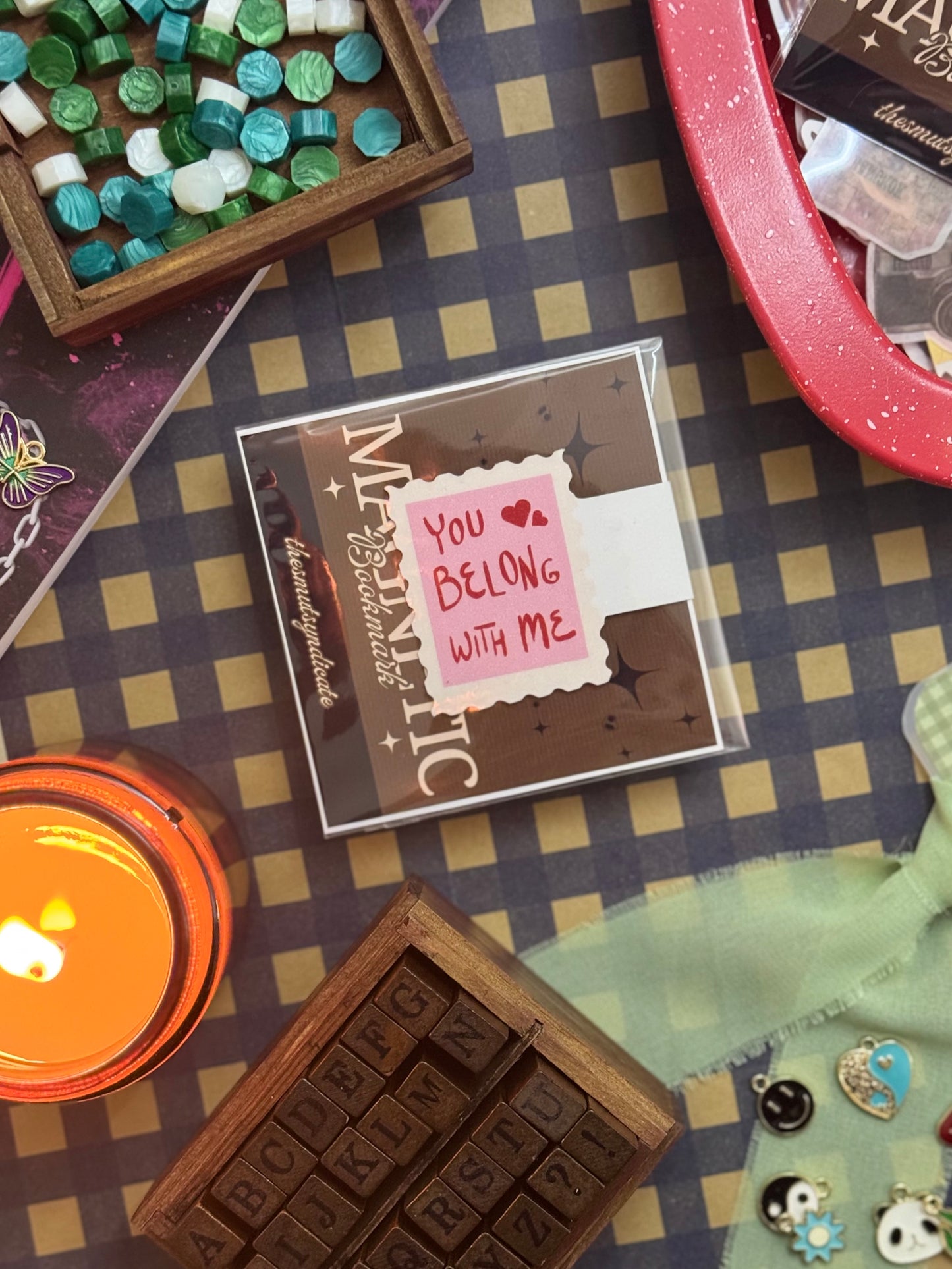 "You Belong With Me" Magnetic Bookmark | Glitter Finish