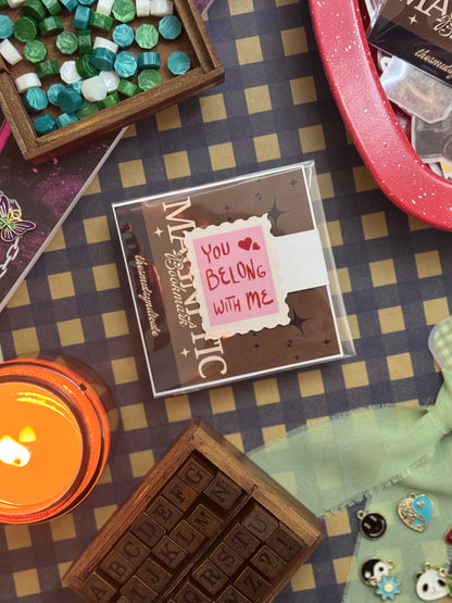 "You Belong With Me" Magnetic Bookmark | Glitter Finish