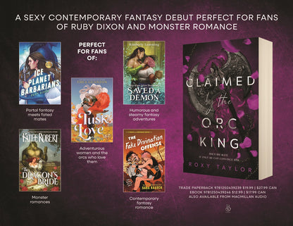 [PRE-ORDER] Claimed by the Orc King, Roxy Taylor [Pub Date: Nov 3, 2026]