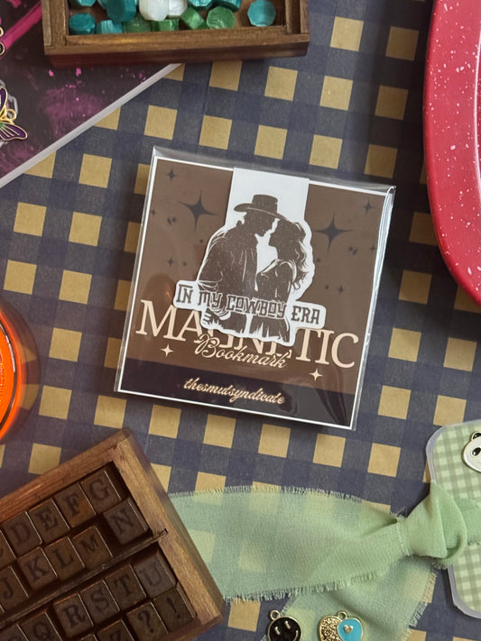 "In My Cowboy Era" Magnetic Bookmark | Glitter Finish
