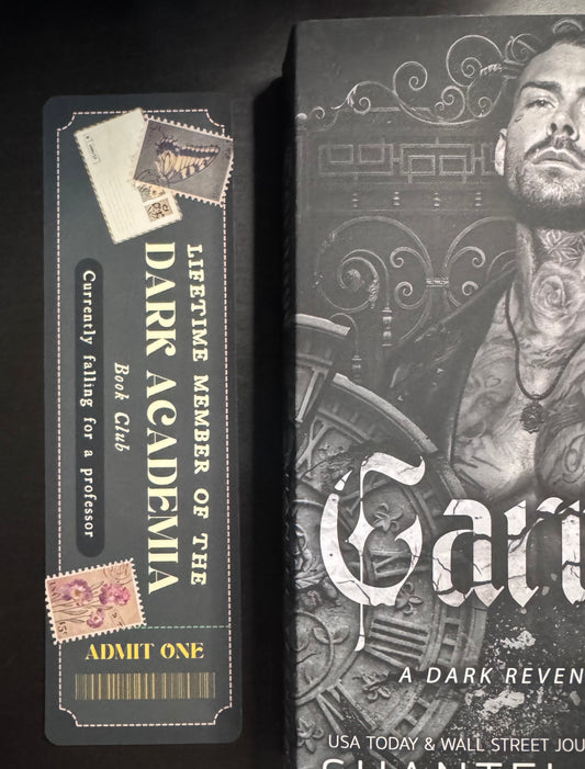 Dark Academia Book Club Ticket XL Bookmark