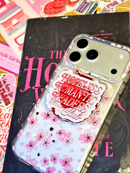 Hopeless Romantic Club Acrylic Grips | Magnetic Phone Kindle E-Reader iPad Grips