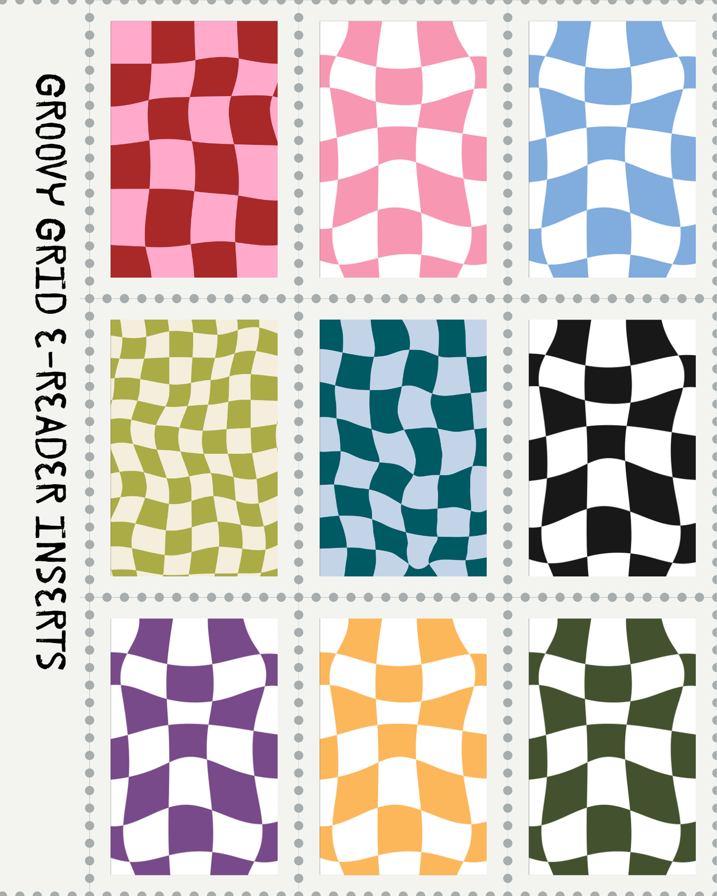 GROOVY GRID COLLECTION | E-reader Inserts