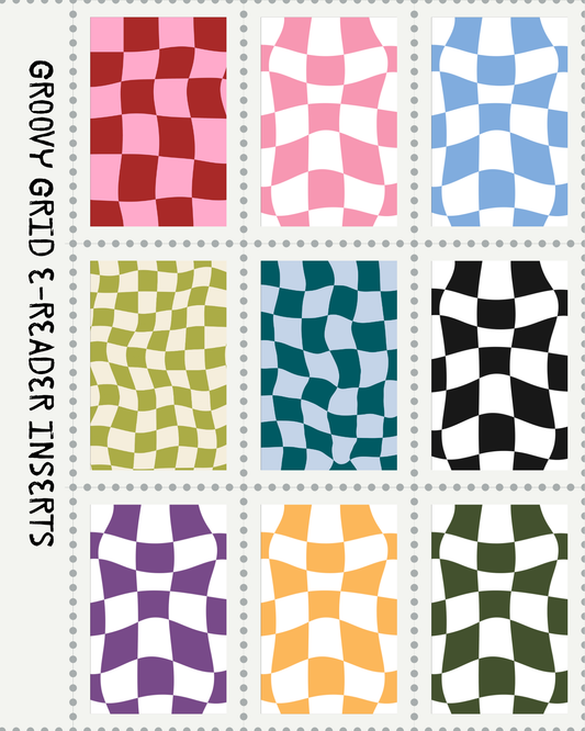 GROOVY GRID COLLECTION | E-reader Inserts