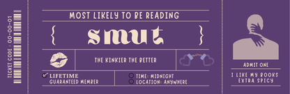 Most Likely To Be Reading Smut XL Bookmark