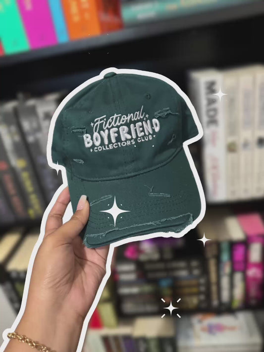 Fictional Boyfriend Collectors Club Snapback Distressed Denim Embroidered Hat